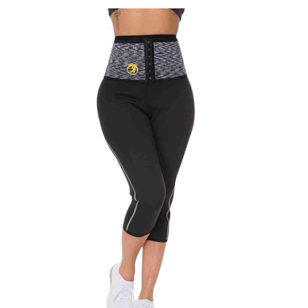 High-Waisted Black Compression capris Leggings EUC